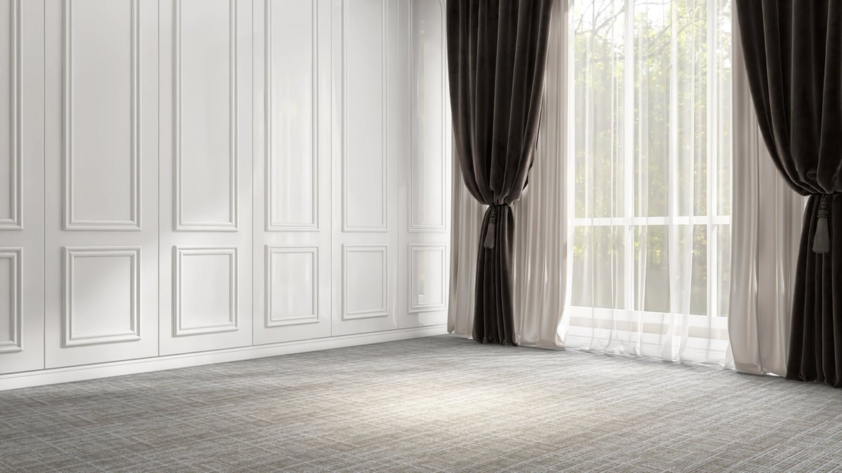 Freshly cleaned carpet in a bright room